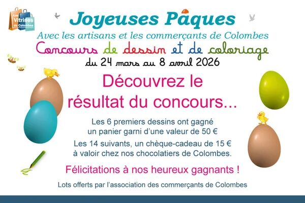 Résultat concours de dessin Pâques 2026